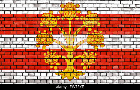 Flag of Westmorland painted on brick wall Stock Photo - Alamy