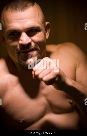 Ultimate Fighting Champion Chuck Liddell, photographed at 'The Pit',  a training facility for UFC fighters, near San Luis Obispo Stock Photo