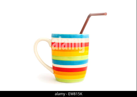 Colorful cups rainbow Stock Photo