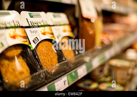 Rich in protein and low in fat, Insect Burgers on sale at Jumbo supermarkets in 400 stores across the Netherlands, 2015.