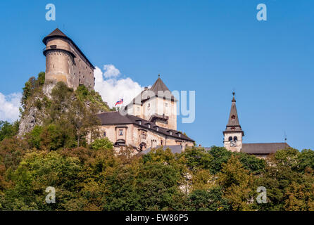 Medieval castle Oravsky Hrad in Slovakia. Upper part Stock Photo - Alamy