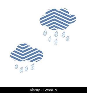 Clouds Sky Abstract Rain Nature Storm Cute Vector Illustration Stock Vector