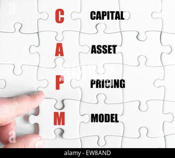 Concept image of Business Acronym CAPM as Capital Asset Pricing Model Stock Photo