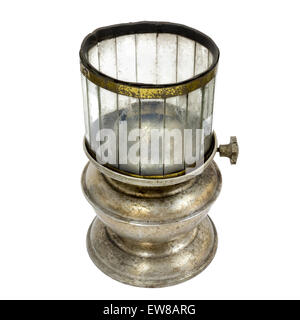 Old kerosene lamp isolated on white background Stock Photo