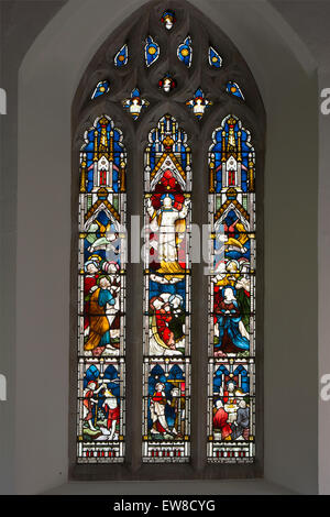 The East Window, St Michael and All Angels Church, Tirley, Gloucestershire, England, UK Stock Photo