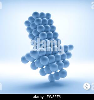 Spheres forming an arrow. Business concept illustration. Can be used for marketing, website, presentation. Stock Vector