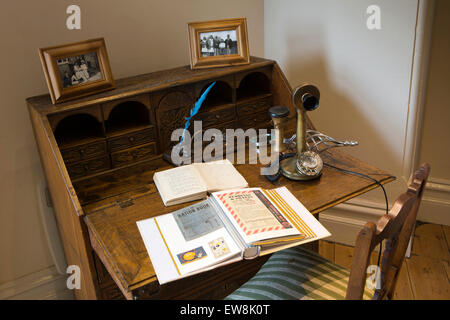 Ireland, Co Wexford, Enniscorthy Castle, Roche Family desk in study, occupied until 1951 Stock Photo