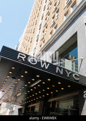 ROW NYC Hotel Front Entrance Sign, Times Square, NYC, USA 2015 Stock Photo