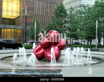 Balloon Flower sculpture at the World Trade Center by Jeff Koons 