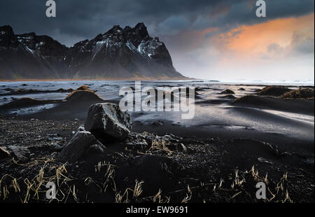 Vesturhorn, Stokksness, Iceland South East Coast Stock Photo