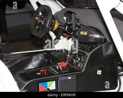 Mercedes-Benz SLS AMG GT3 cockpit 2015 Tokyo Auto Salon Stock Photo