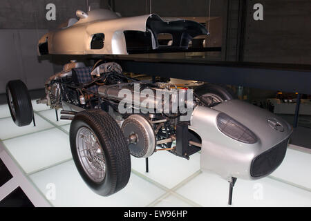 Mercedes-Benz W196R (exploded view) front-right Mercedes-Benz Museum Stock Photo
