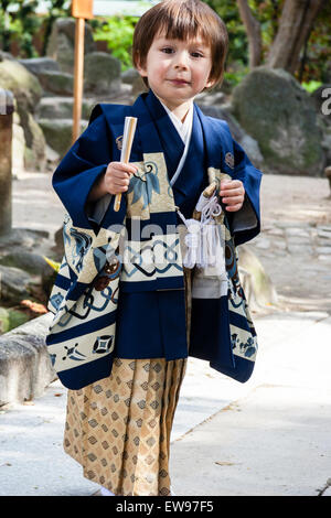 Japan, angelic 5 year old Caucasian child, boy, in kimono sitting Stock ...