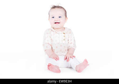 Beautiful baby girl in an elegant shirt Stock Photo