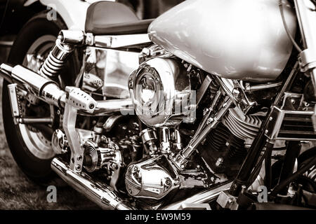 Fragment of a motorcycle Harley-Davidson close-up Stock Photo