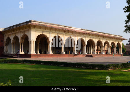 Diwan-I-Am or Hall of Public Audience Arch Architecture Building Agra Fort India Stock Photo