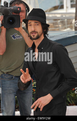 CANNES, FRANCE - MAY 11, 2011: Adrien Brody at the photocall for his new movie 'Midnight in Paris' at the 64th Festival de Cannes. Stock Photo