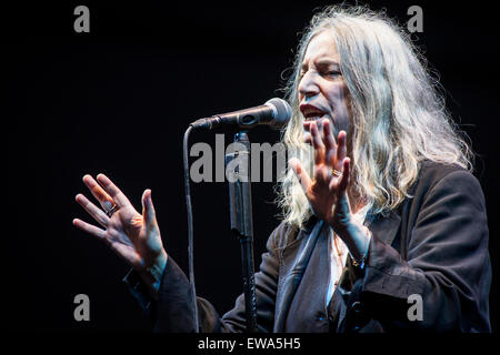 Bollate Milan Italy. 20th June 2015. The American poetess singer and songwriter PATTI SMITH performs live at Villa Arconati during the 'Villa Arconati Festival' celebrating 40 years since the release of her debut album 'Horses' Credit:  Rodolfo Sassano/Alamy Live News Stock Photo
