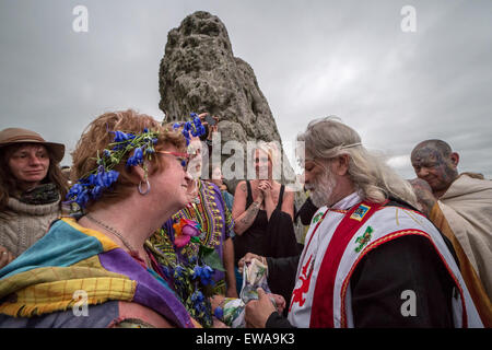 Avebury, UK. 21st June, 2015. Summer Solstice at Stonehenge Credit:  Guy Corbishley/Alamy Live News Stock Photo