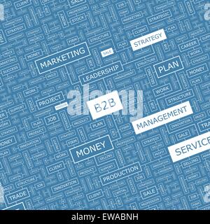 B2B. Background concept wordcloud illustration. Print concept word cloud. Graphic collage. Stock Vector