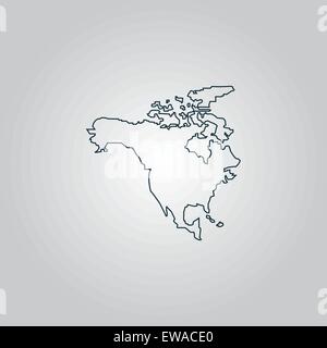 North America Map Stock Vector