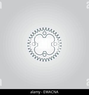 bicycle sprocket Stock Vector