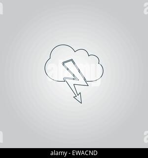 cloud and lightning icon Stock Vector Image & Art - Alamy