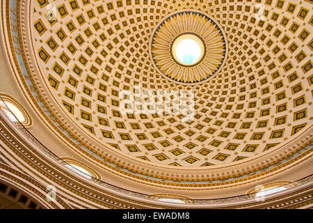 A graphical view of the magnificent Rotunda Church Dome, in Malta,  which is the 3rd largest unsupported dome in the world Stock Photo