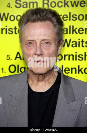 Christopher Walken at the Los Angeles premiere of 'Seven Psychopaths' held at the Mann Theatre in Westwood on October 1, 2012. Stock Photo