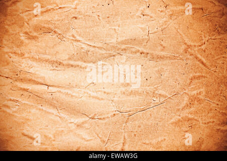 Old grungy stained paper background or texture, space for text. Stock Photo