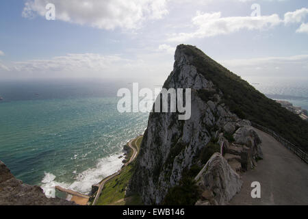 Views of and from Gibraltar, UK. Stock Photo