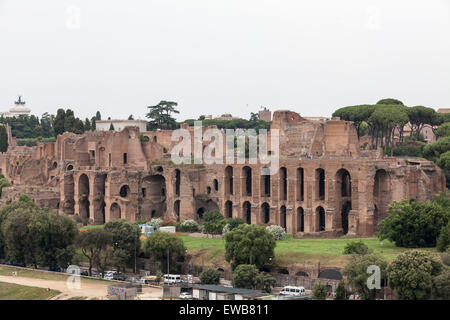 Palace of Emperor Augustus Domus Augustana on the Palatine hill in Rome Stock Photo