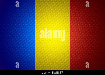 Chad flag or banner on abstract texture Stock Photo