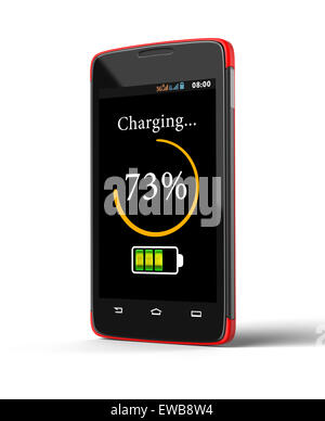 Wireless charging of smartphone (clipping path included) Stock Photo