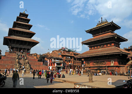 Bhaktapur's Durbar Square, Kathmandu, Nepal Stock Photo