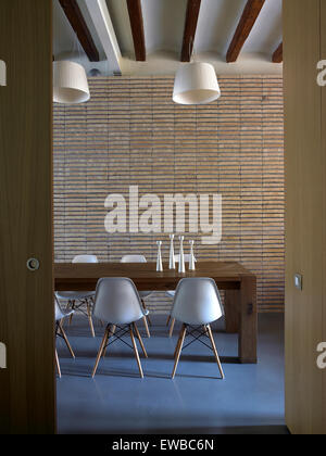 Dining area in a contemporary loft Stock Photo