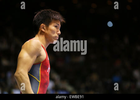 Shinichi Yumoto, JUNE 21, 2015 - Wrestling : Meiji Cup All Japan Invitational Wrestling Championships Men's Free style -57kg at 2nd Yoyogi Gymnasium, Tokyo, Japan. (Photo by Yohei Osada/AFLO SPORT) Stock Photo