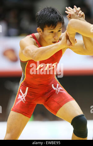 Shinichi Yumoto, JUNE 21, 2015 - Wrestling : Meiji Cup All Japan Invitational Wrestling Championships Men's Free style -57kg at 2nd Yoyogi Gymnasium, Tokyo, Japan. (Photo by Yohei Osada/AFLO SPORT) Stock Photo