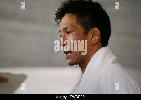 nd Yoyogi Gymnasium, Tokyo, Japan. 21st June, 2015. Shinichi Yumoto, JUNE 21, 2015 - Wrestling : Meiji Cup All Japan Invitational Wrestling Championships Men's Free style -57kg at 2nd Yoyogi Gymnasium, Tokyo, Japan. © Yohei Osada/AFLO SPORT/Alamy Live News Stock Photo