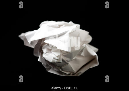 screwed up ball of paper Stock Photo