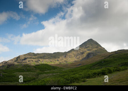 The Welsh mountain Cnicht sometimes referred to as the Welsh Matterhorn. Stock Photo