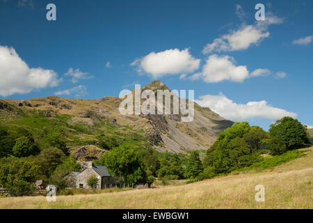 The Welsh mountain Cnicht sometimes referred to as the Welsh Matterhorn. Stock Photo