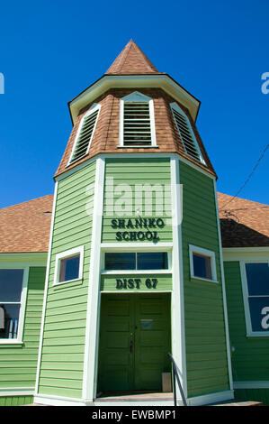 Shaniko School, Shaniko, Journey through Time National Scenic Byway, Oregon Stock Photo