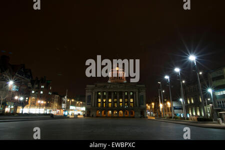 Market Square, Nottingham City at night, Nottinghamshire England UK Stock Photo