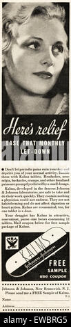 1930s Vintage American magazine advertisement dated November 1933 advertising KALMS tablets Stock Photo
