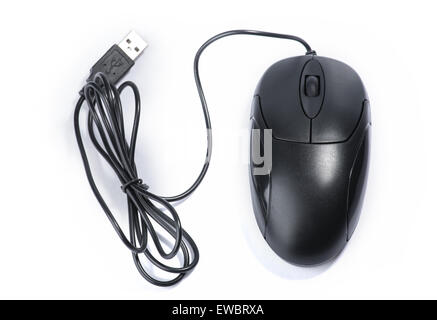 Computer USB mouse isolated on white background Stock Photo