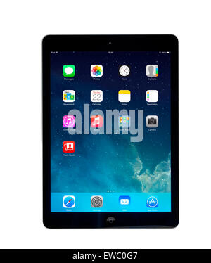 Home screen on an Apple iPad Air tablet computer