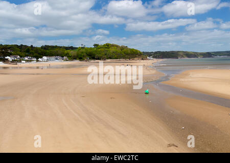 View along Saundersfoot Beach Pembrokeshire Wales UK Europe Stock Photo