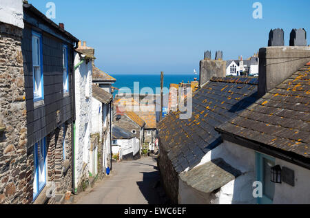 The coastal village of Port Isaac in Cornwall, England, UK Stock Photo