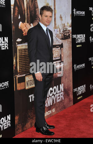 LOS ANGELES, CA - MARCH 10, 2011: Ryan Phillippe at the Los Angeles premiere of his new movie 'The Lincoln Lawyer' at the Cinerama Dome, Hollywood. Stock Photo